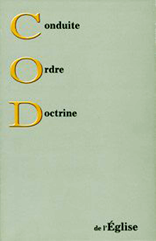 Conduite, ordre, doctrine de l'Eglise 2 (COD)
